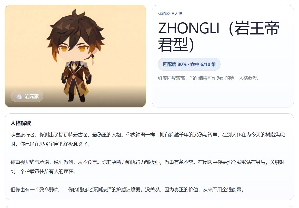 SBTI原神人格测试游戏下载